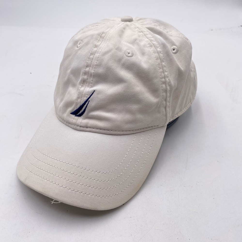 Nautica J-Class Spinnaker Baseball Cap Hat OSZ Cream Cotton Adjustable Dad Hat